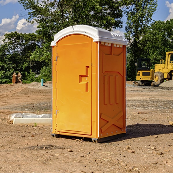 can i customize the exterior of the porta potties with my event logo or branding in Irwin ID